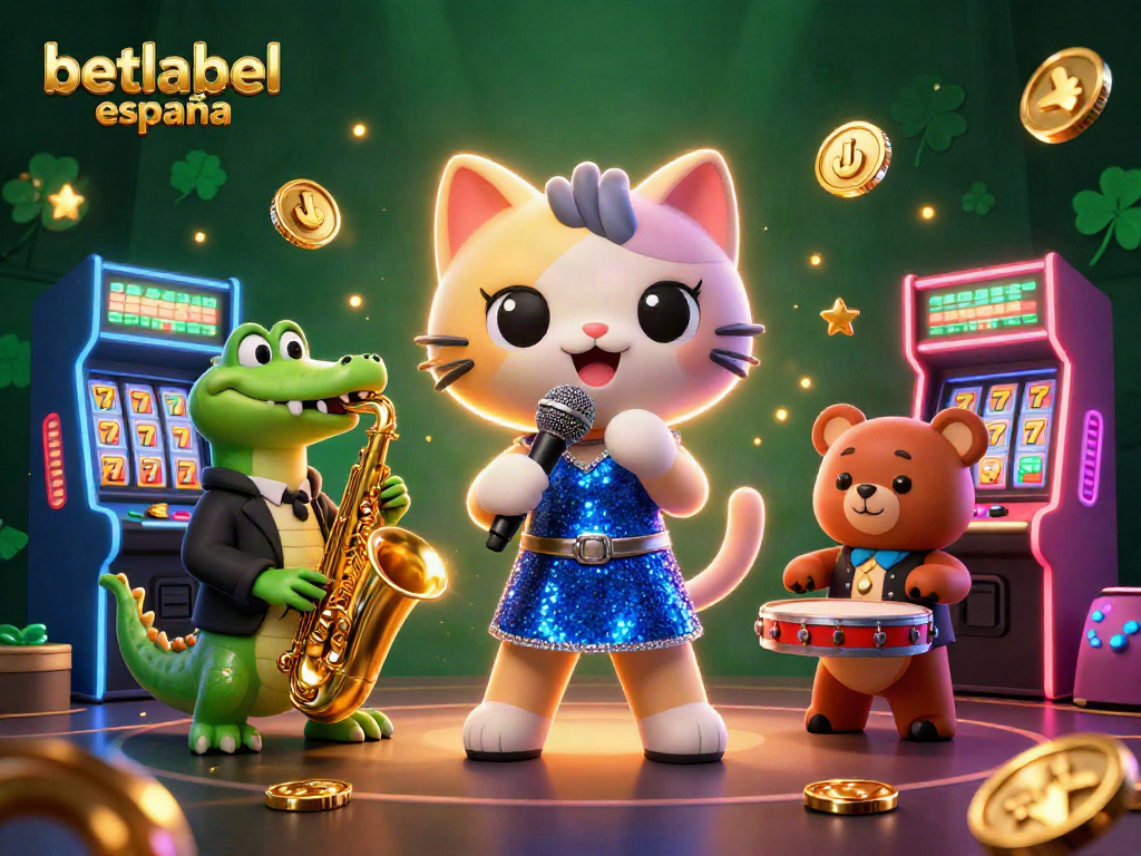 Experience the thrill of betlabel españa with vibrant characters in a lively casino scene.